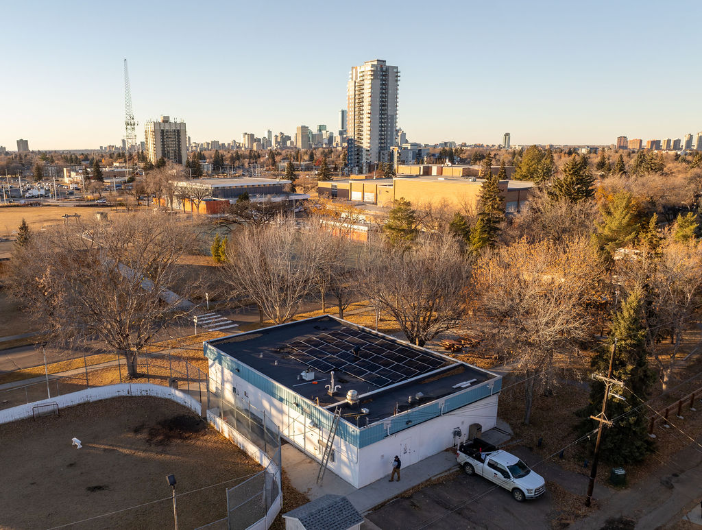 Idylwylde Community League solar - overhead view