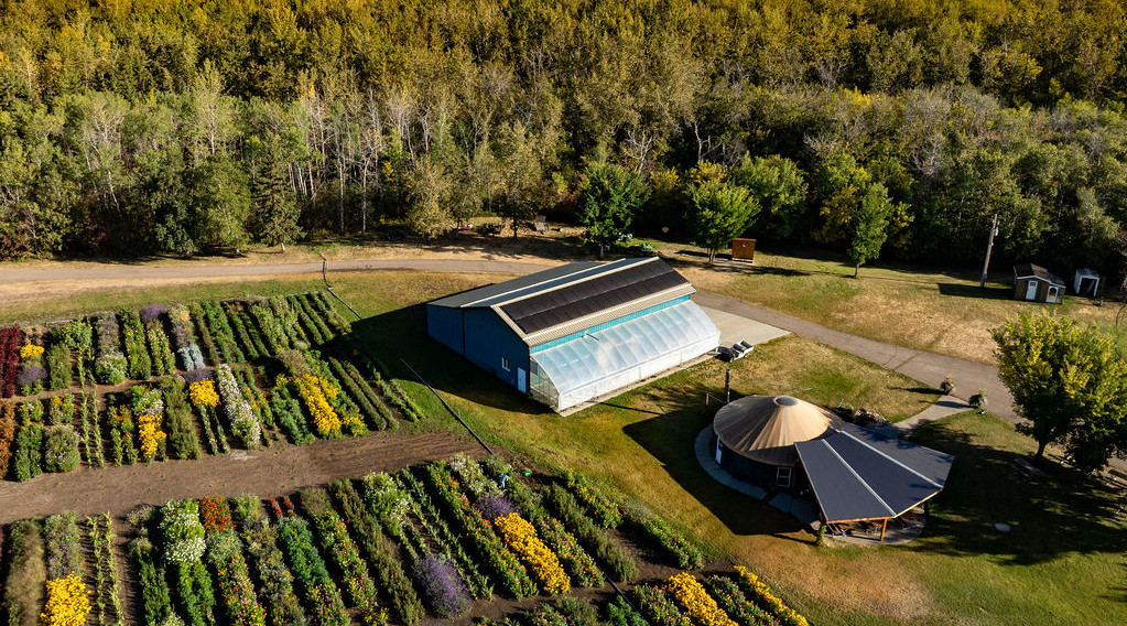 New Jubilee solar project -arial view with Lady Flower Gardens